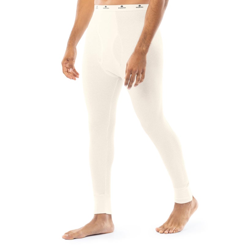 Indera Men's Traditional Waffle Thermal Long Johns Underwear, Natural, Large Tall - Image 2